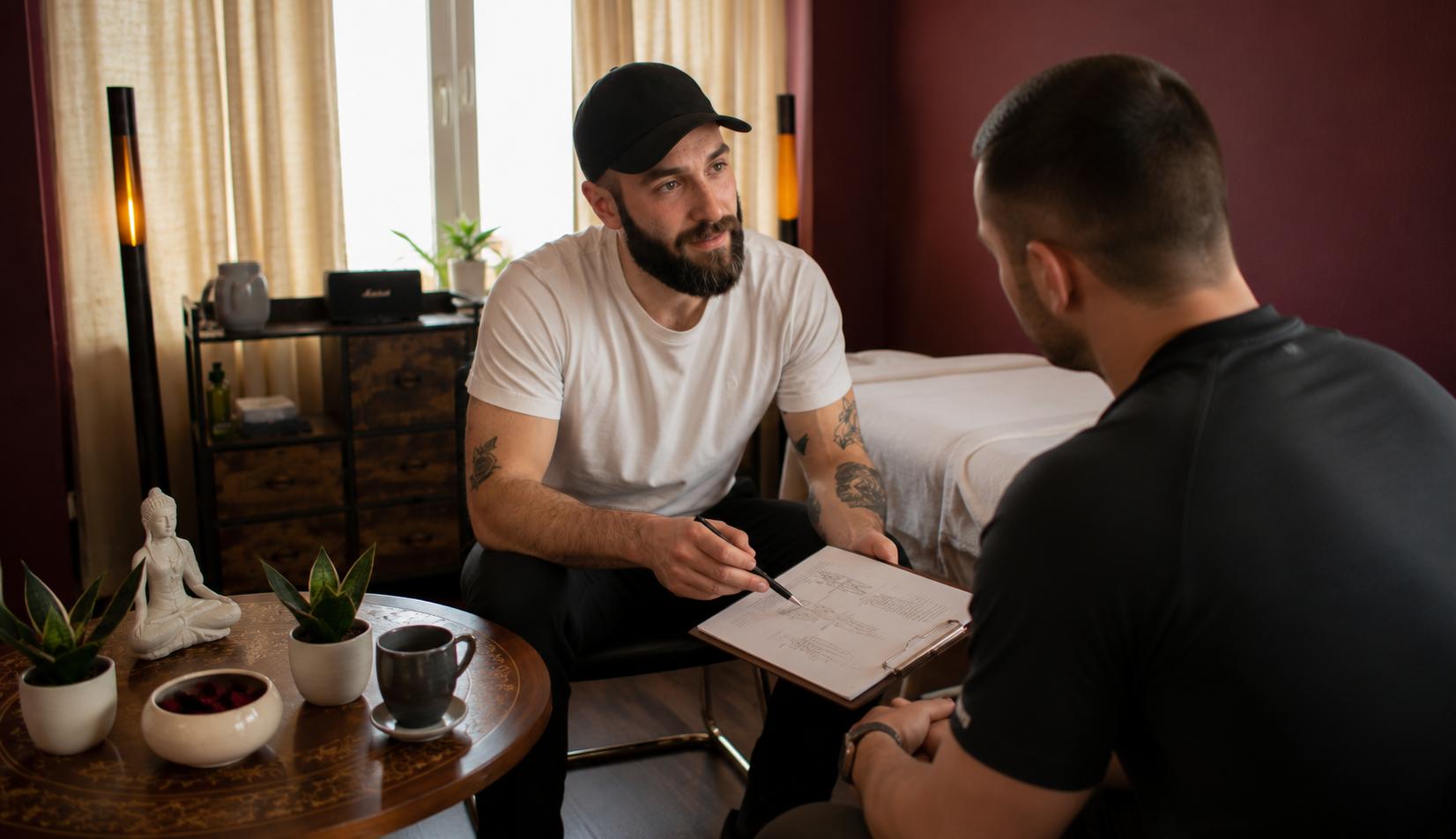 Massage Beratungsgespräch